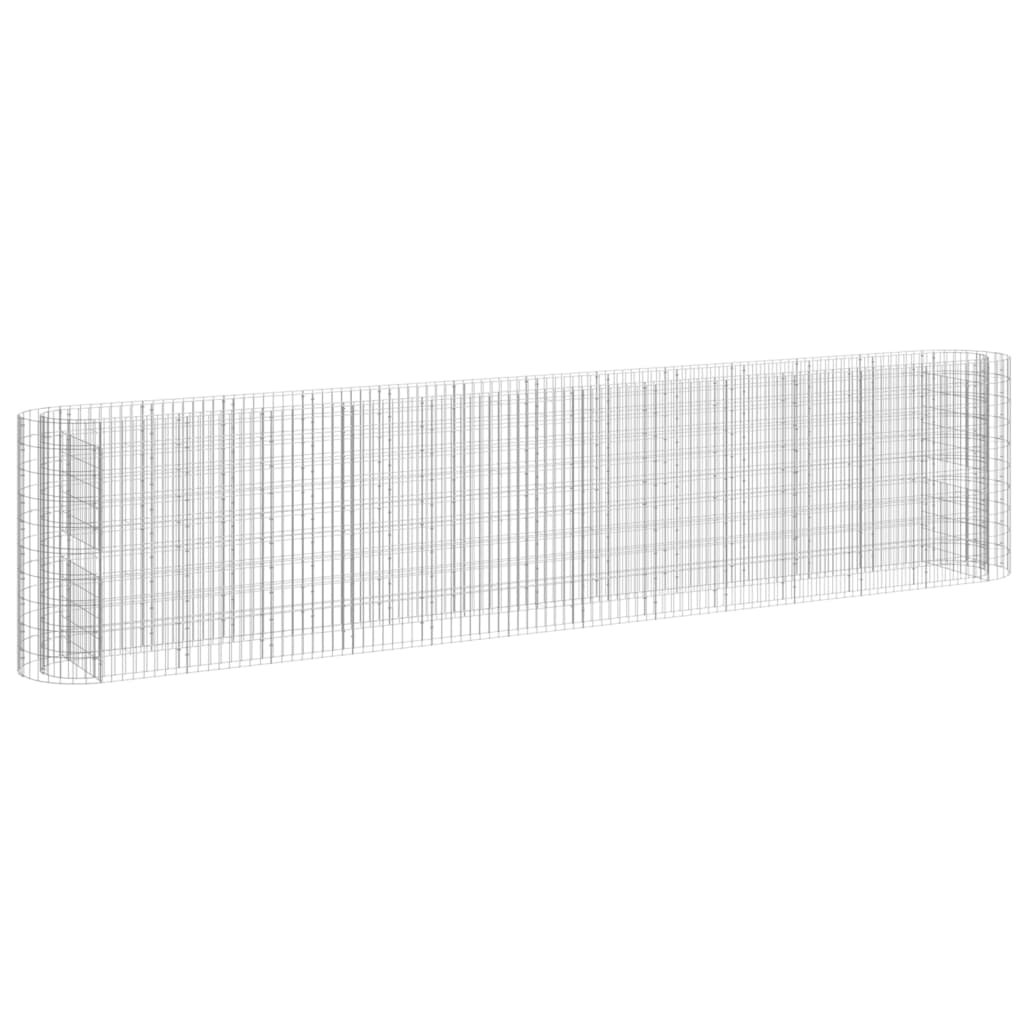 Strat înălțat gabion, 470x50x100 cm, fier galvanizat