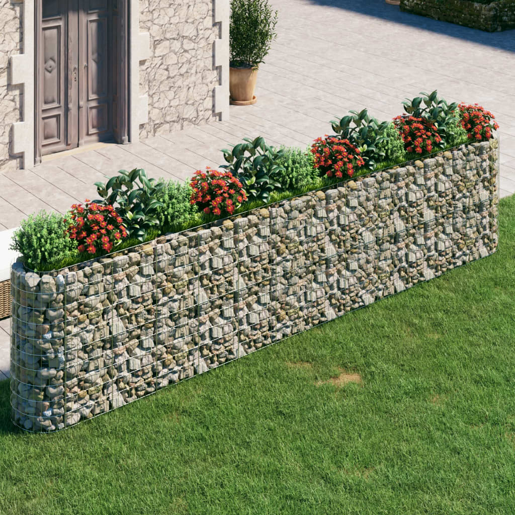 Strat înălțat gabion, 470x50x100 cm, fier galvanizat