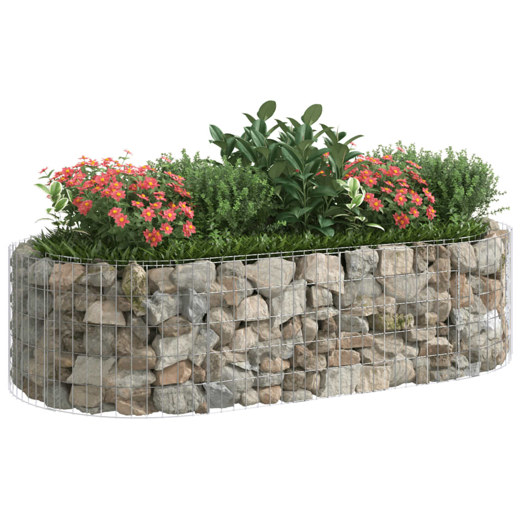 Strat înălțat gabion, 200x100x50 cm, fier galvanizat
