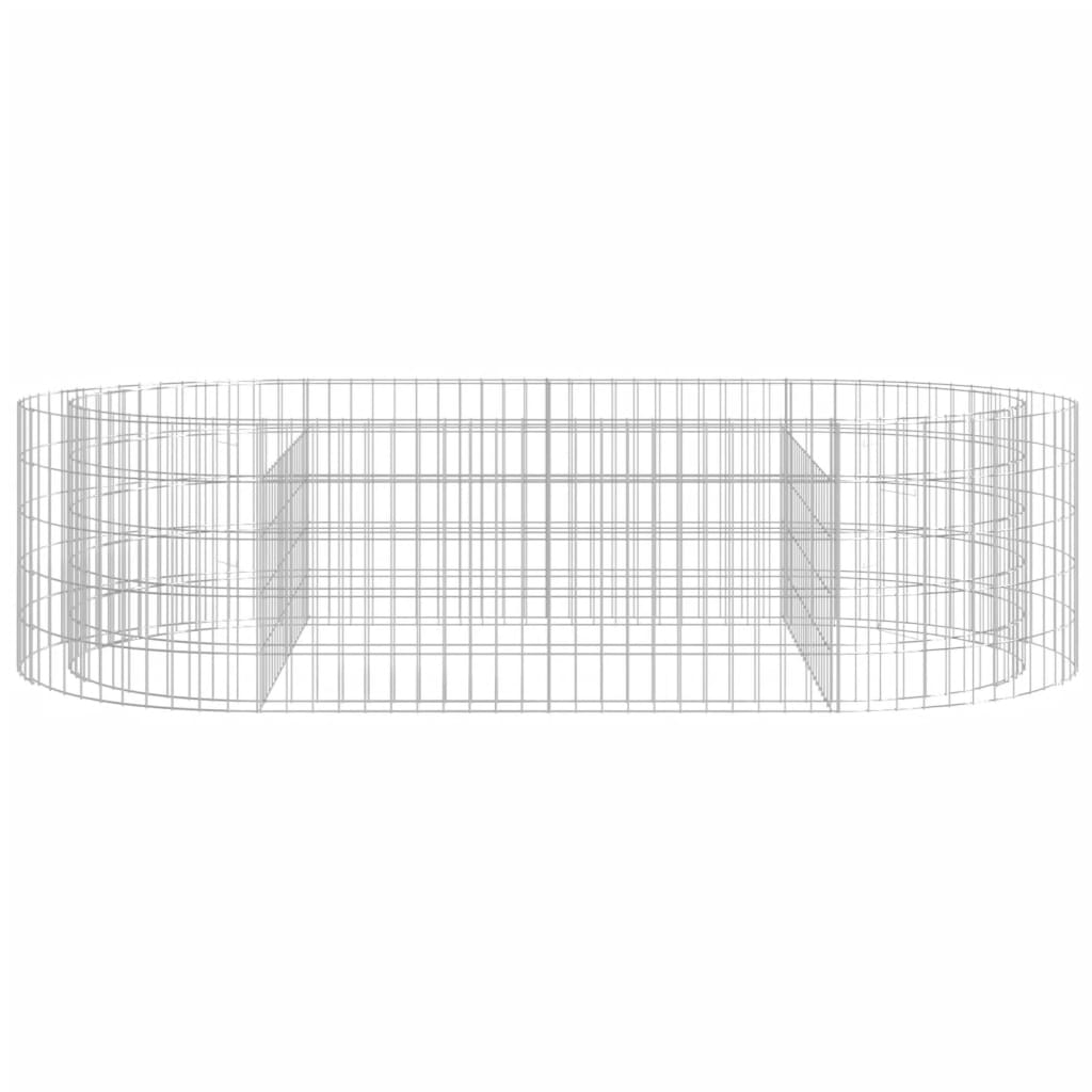 Strat înălțat gabion, 200x100x50 cm, fier galvanizat