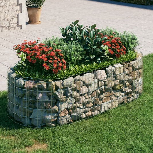Strat înălțat gabion, 200x100x50 cm, fier galvanizat
