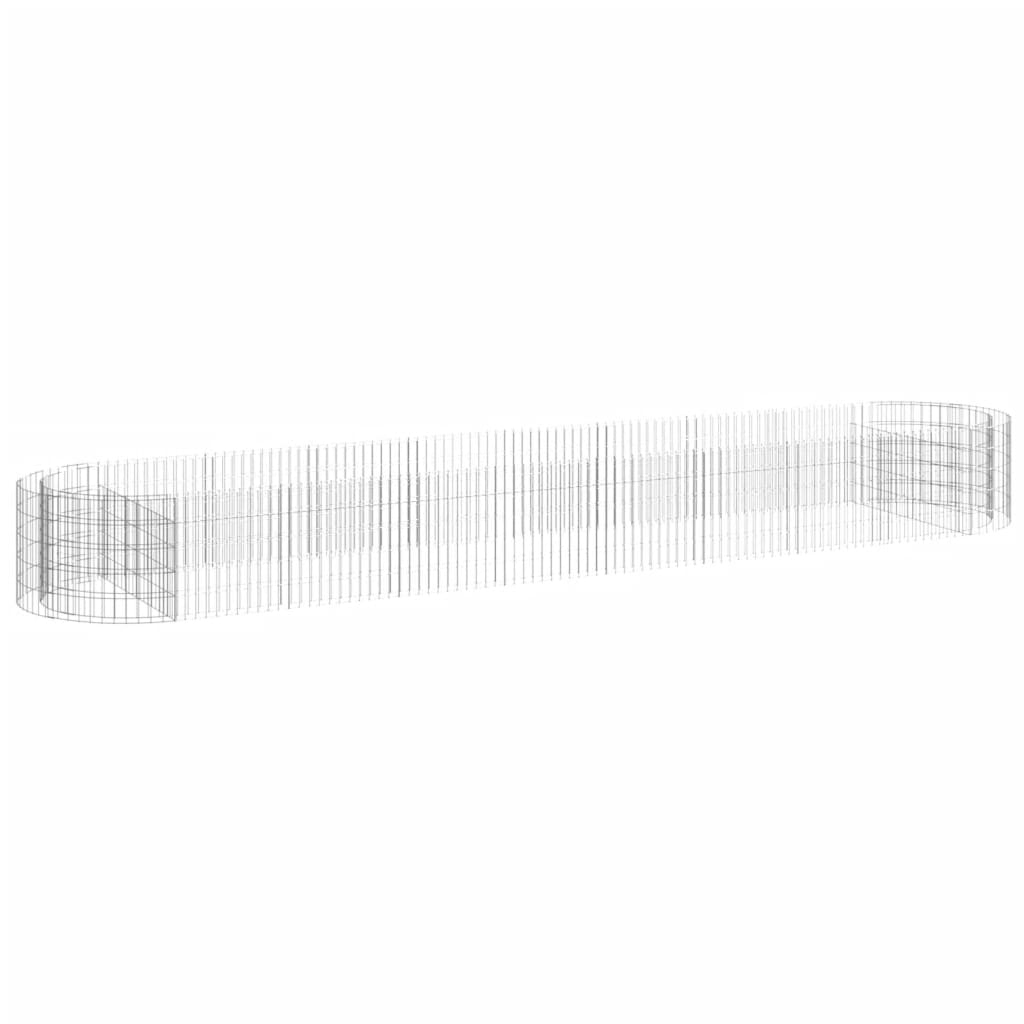 Strat înălțat gabion, 500x100x50 cm, fier galvanizat