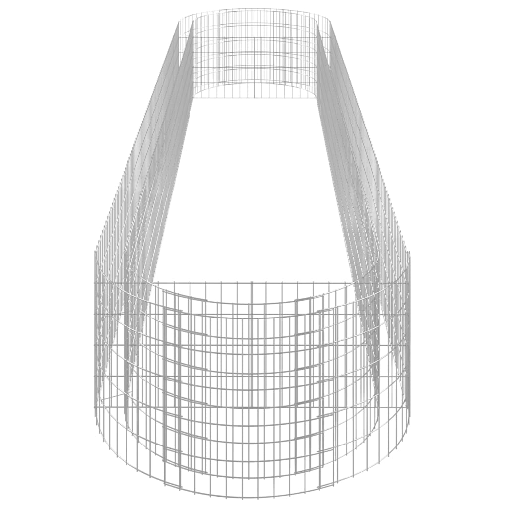 Strat înălțat gabion, 500x100x50 cm, fier galvanizat