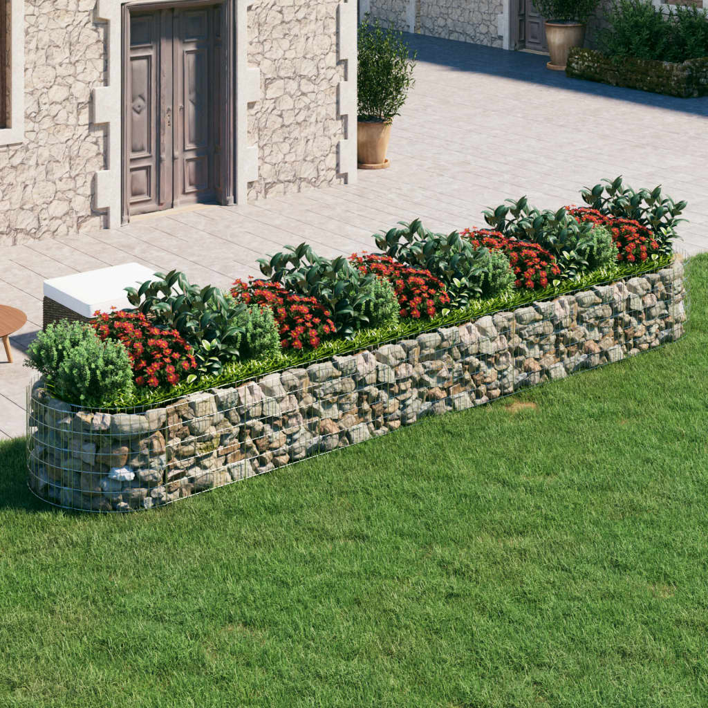 Strat înălțat gabion, 500x100x50 cm, fier galvanizat