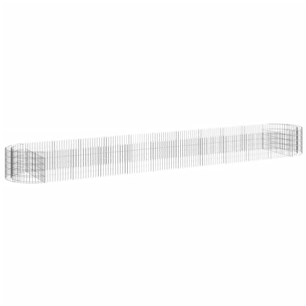 Strat înălțat gabion, 600x100x50 cm, fier galvanizat