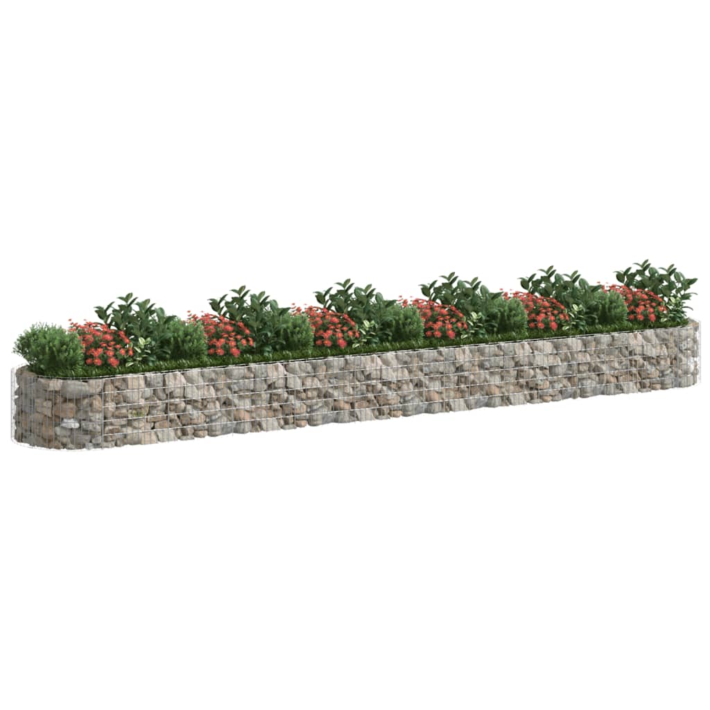 Strat înălțat gabion, 600x100x50 cm, fier galvanizat