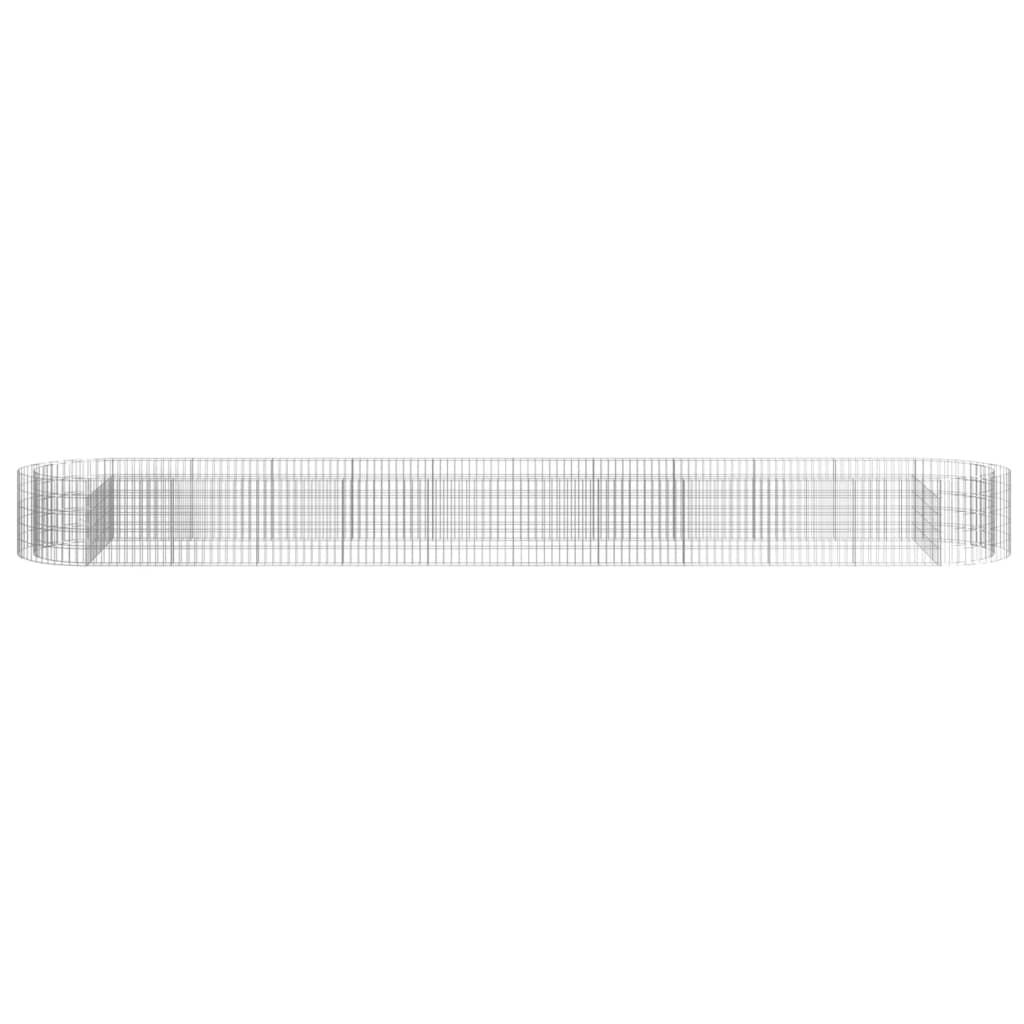 Strat înălțat gabion, 600x100x50 cm, fier galvanizat