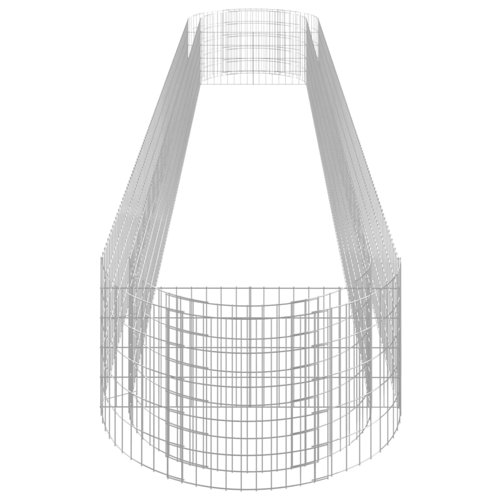 Strat înălțat gabion, 600x100x50 cm, fier galvanizat