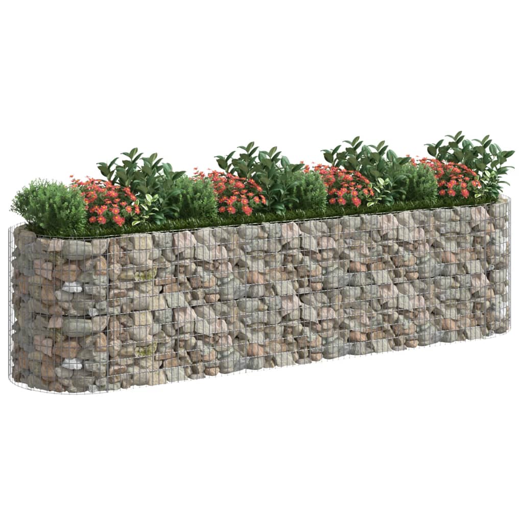Strat înălțat gabion, 400x100x100 cm, fier galvanizat