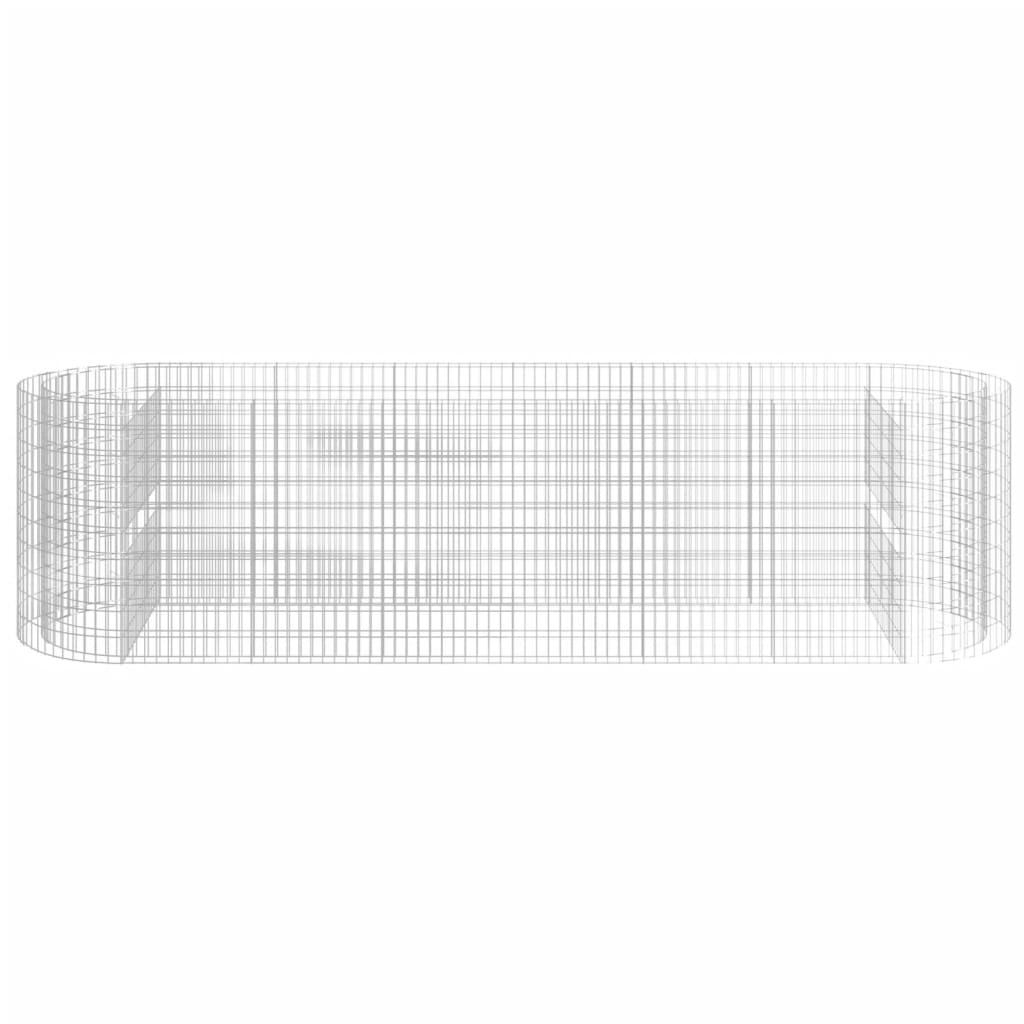 Strat înălțat gabion, 400x100x100 cm, fier galvanizat