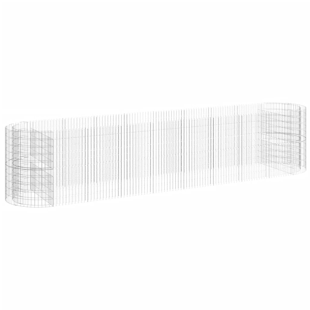 Strat înălțat gabion, 500x100x100 cm, fier galvanizat