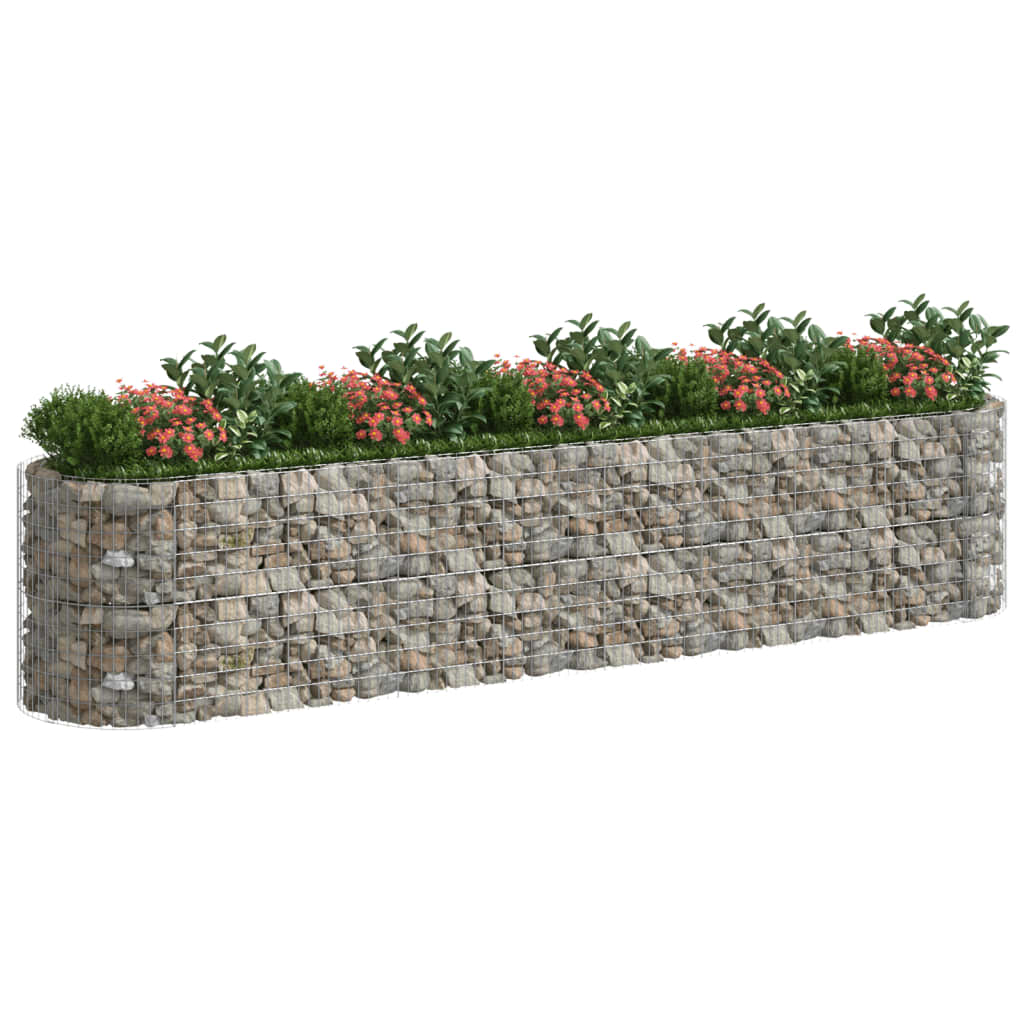 Strat înălțat gabion, 500x100x100 cm, fier galvanizat