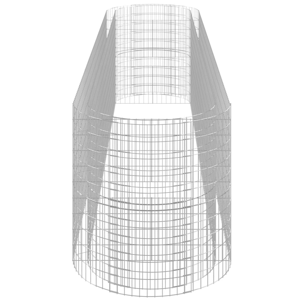Strat înălțat gabion, 500x100x100 cm, fier galvanizat