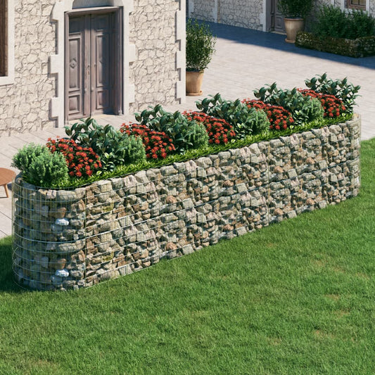 Strat înălțat gabion, 500x100x100 cm, fier galvanizat
