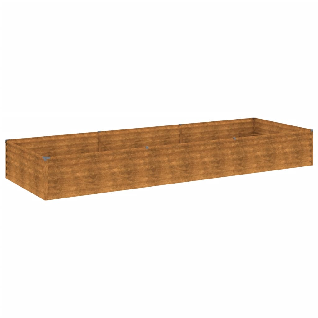 Strat înălțat de grădină, 291x100x36 cm, oțel corten