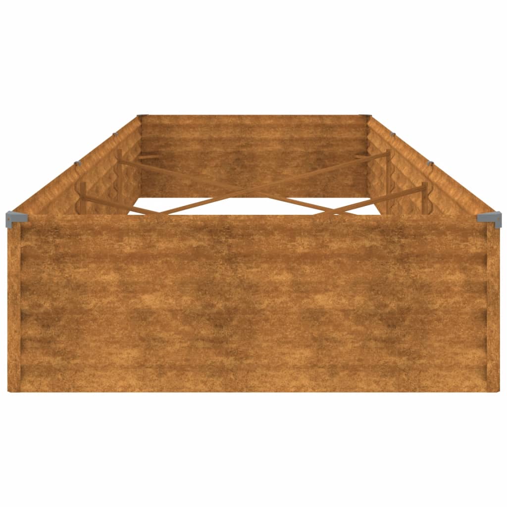 Strat înălțat de grădină, 291x100x36 cm, oțel corten