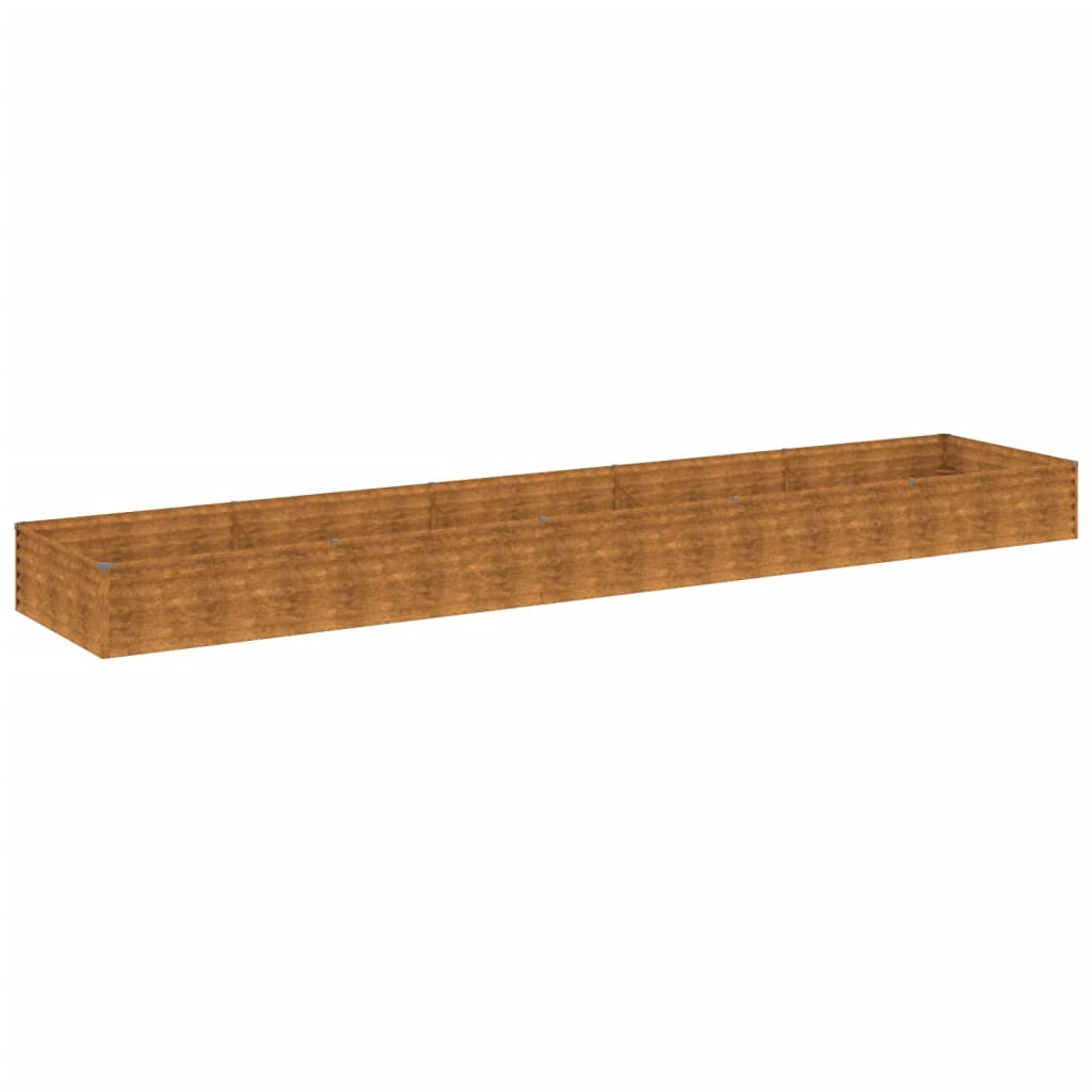 Strat înălțat de grădină, 482x100x36 cm, oțel corten