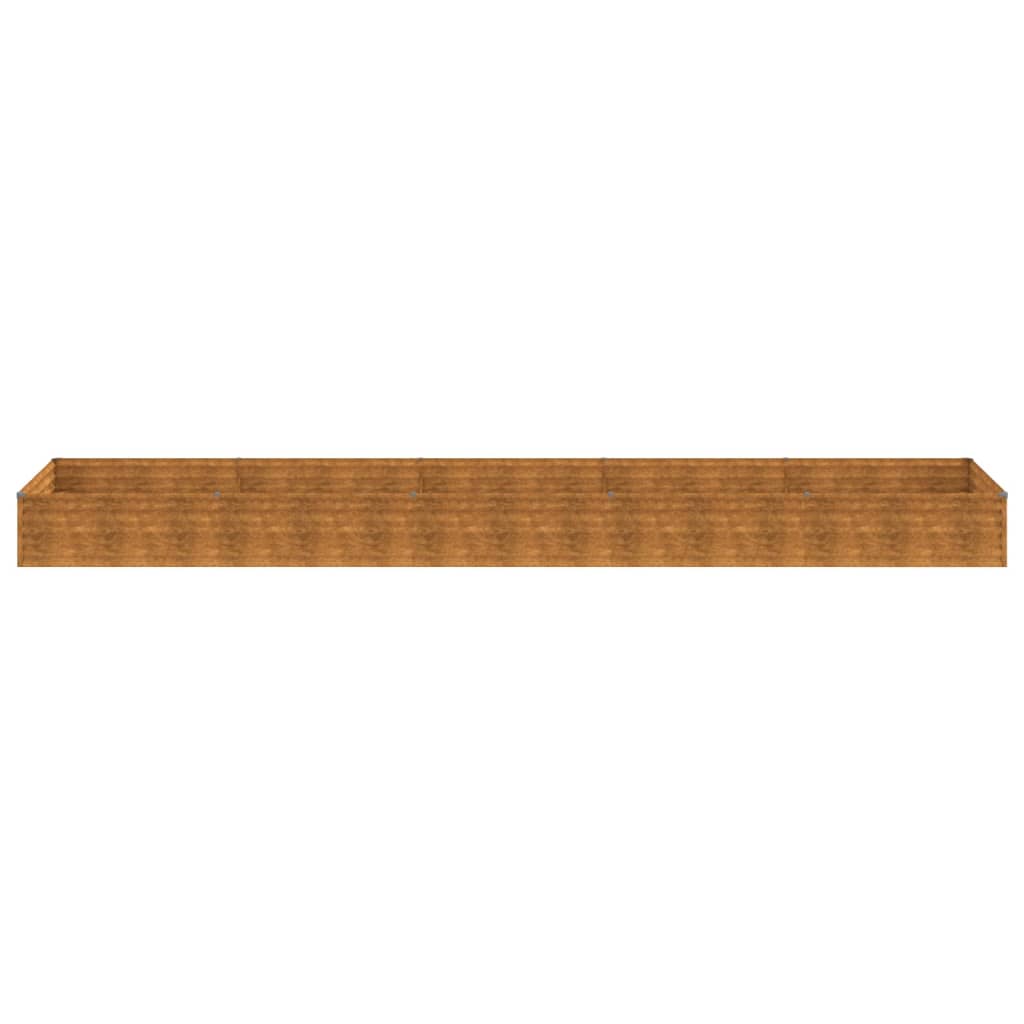 Strat înălțat de grădină, 482x100x36 cm, oțel corten