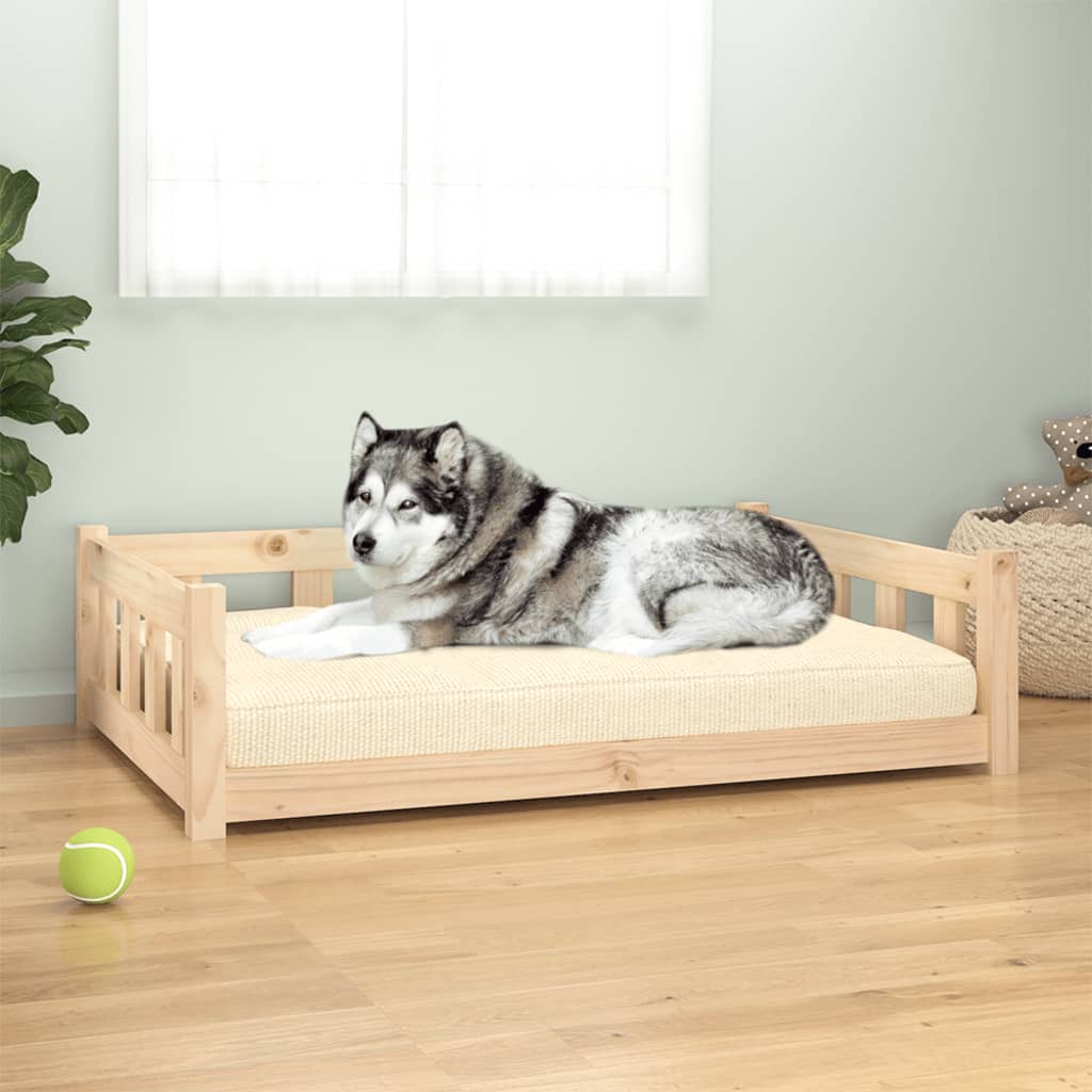 Dog bed, 105.5x75.5x28 cm, solid pine wood