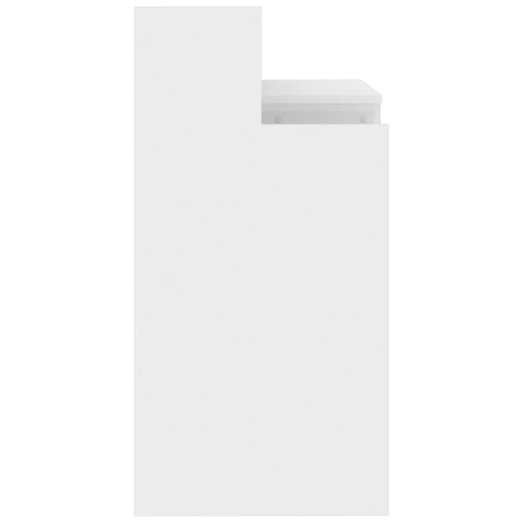 Desk with extra-glossy white LED lights 97x90x45 cm composite wood