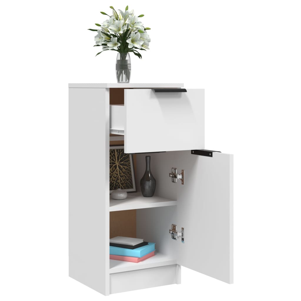 Sideboard, white, 30x30x70 cm, composite wood