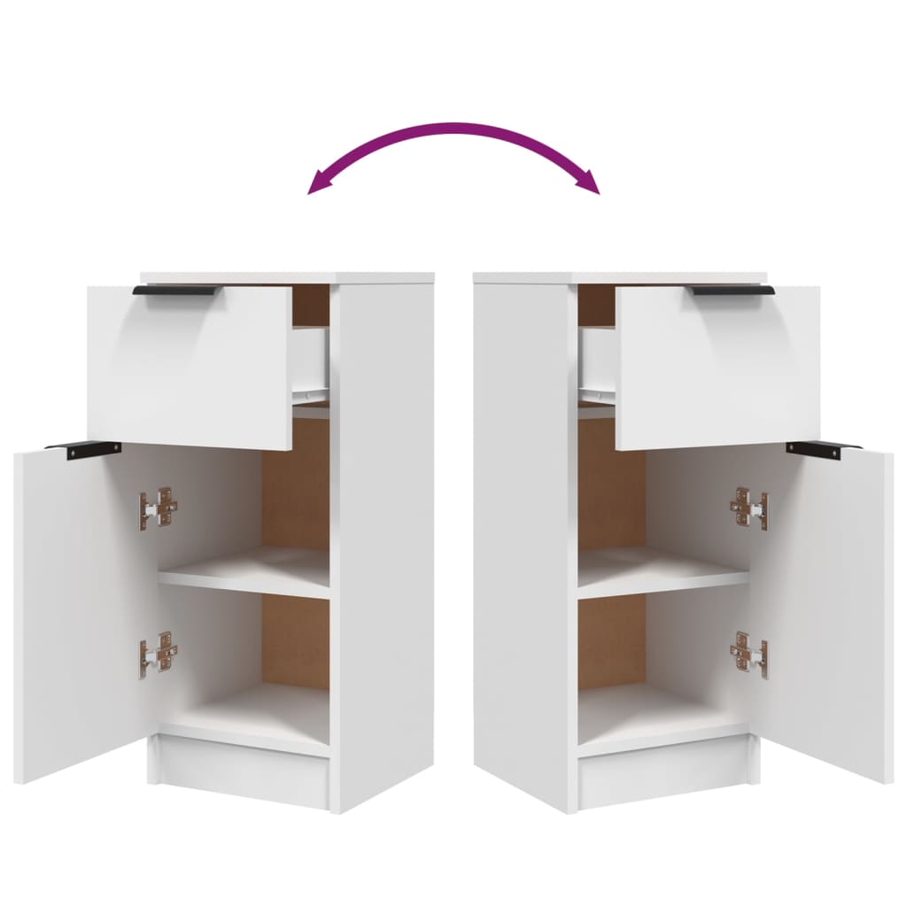Sideboard, white, 30x30x70 cm, composite wood