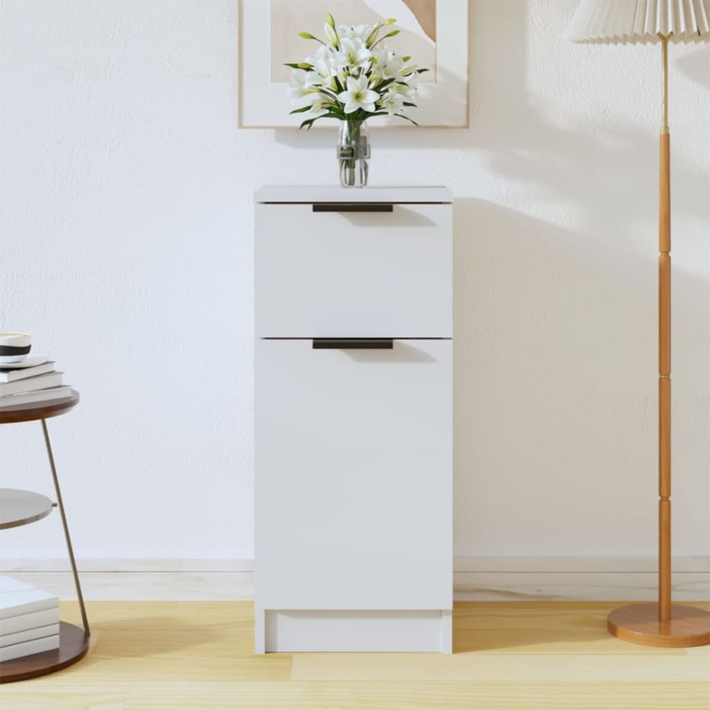 Sideboard, white, 30x30x70 cm, composite wood