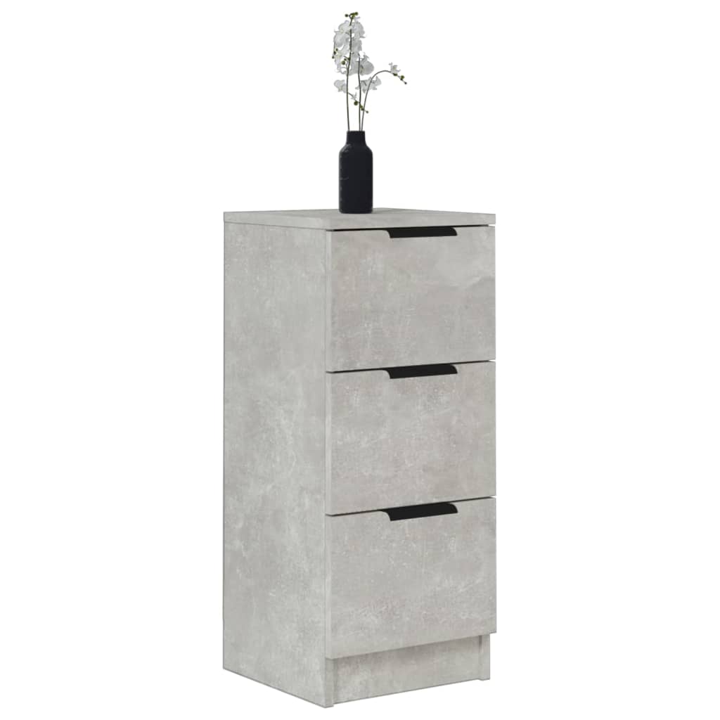 Dulapuri, 2 buc., gri beton, 30x30x70 cm, lemn compozit