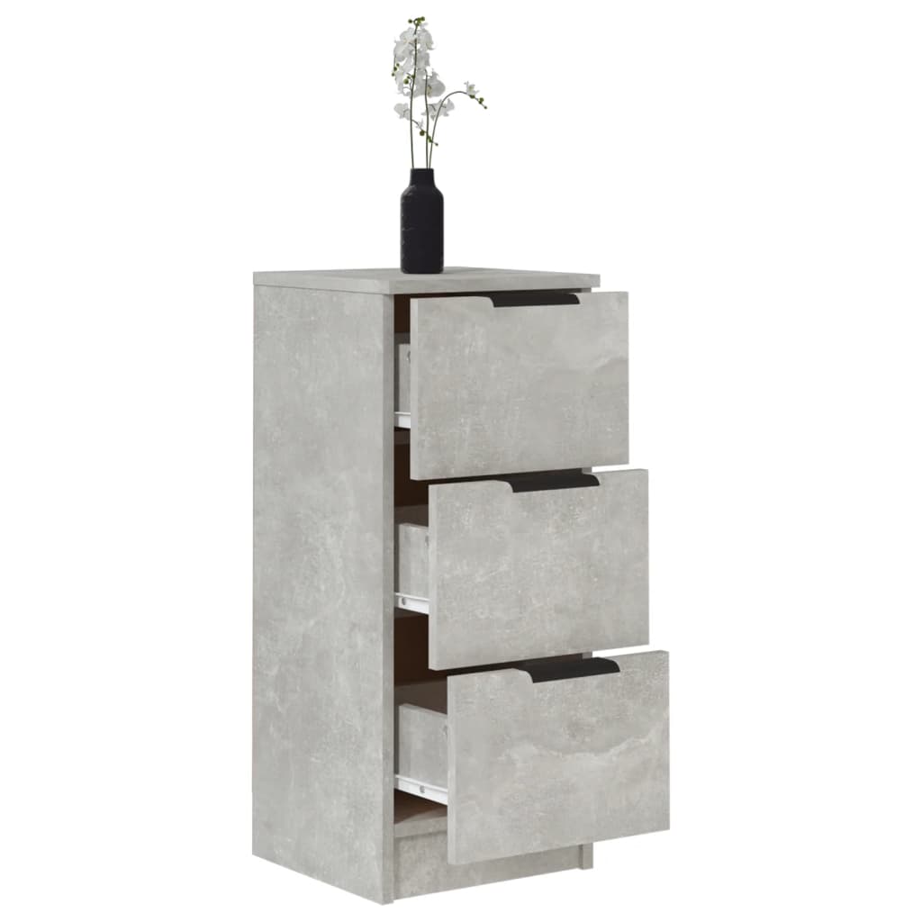 Dulapuri, 2 buc., gri beton, 30x30x70 cm, lemn compozit