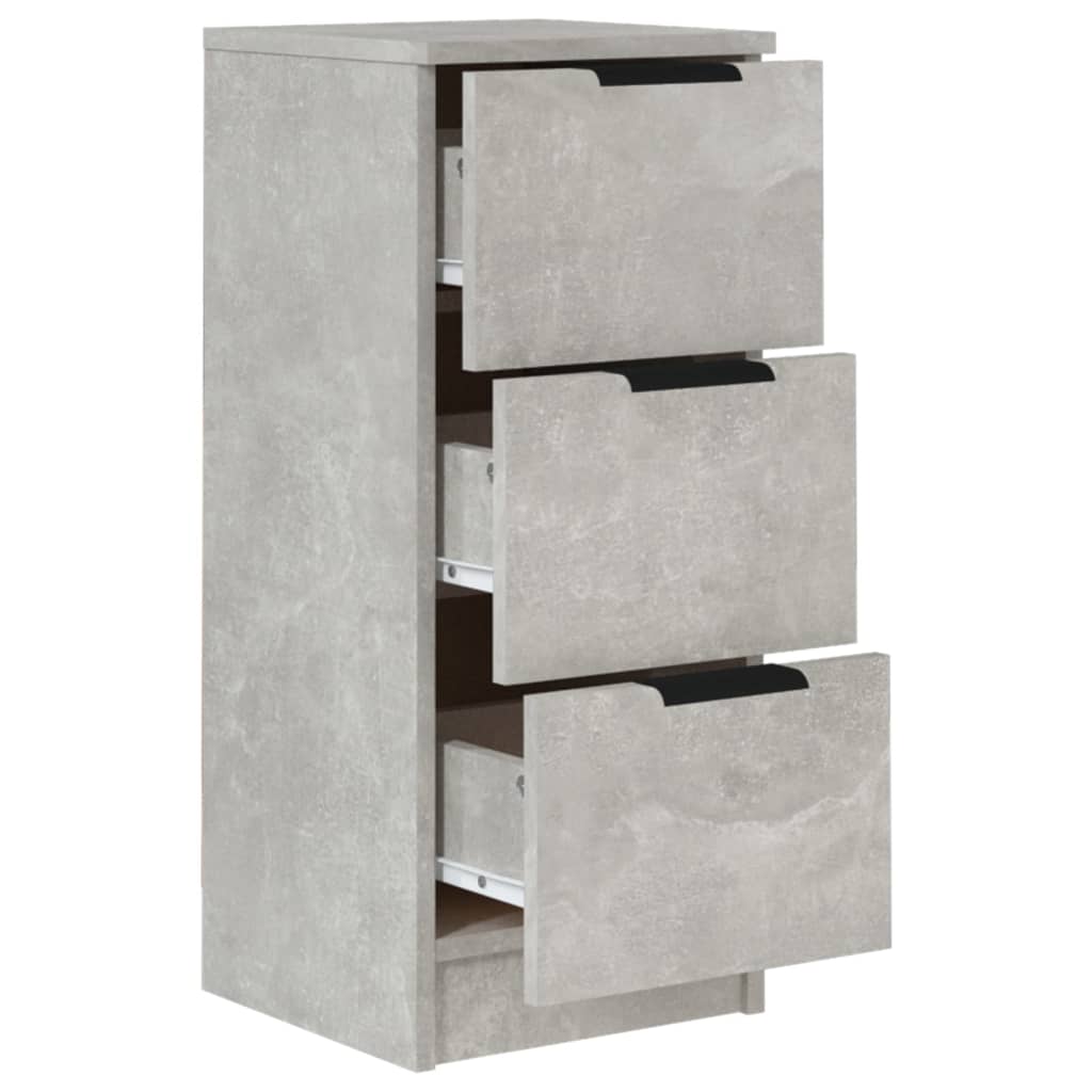 Dulapuri, 2 buc., gri beton, 30x30x70 cm, lemn compozit