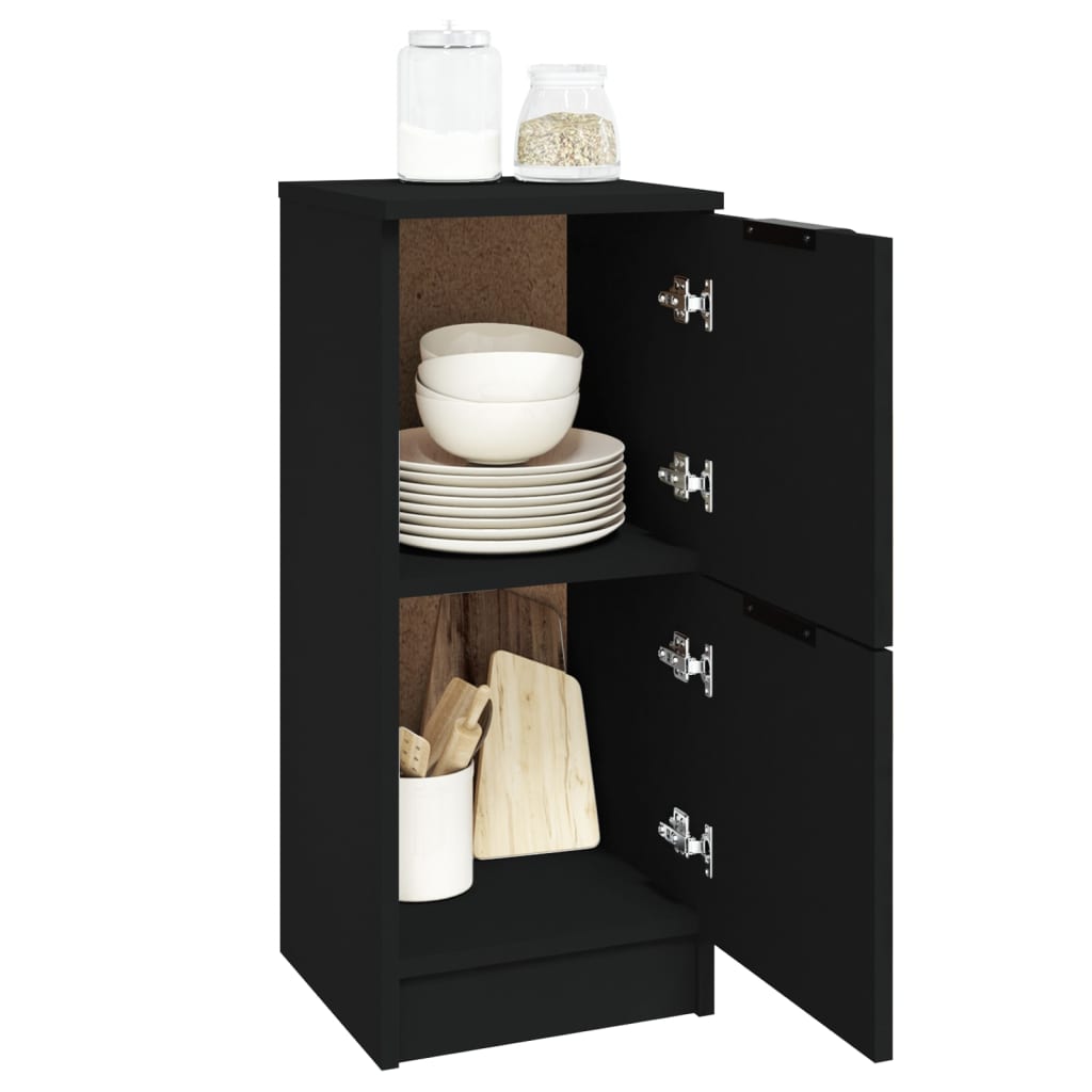 Dulap, negru, 30x30x70 cm, lemn prelucrat