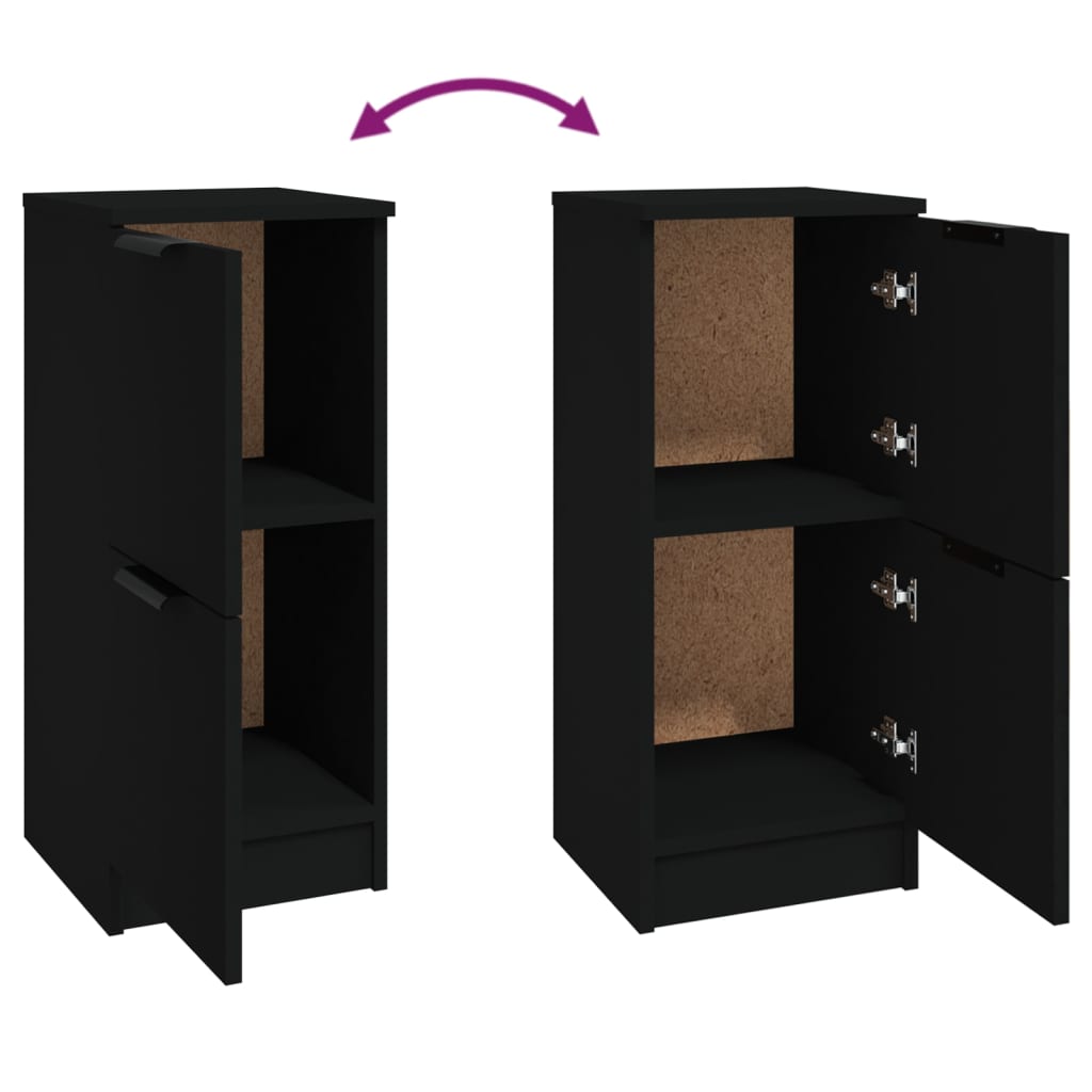 Dulap, negru, 30x30x70 cm, lemn prelucrat