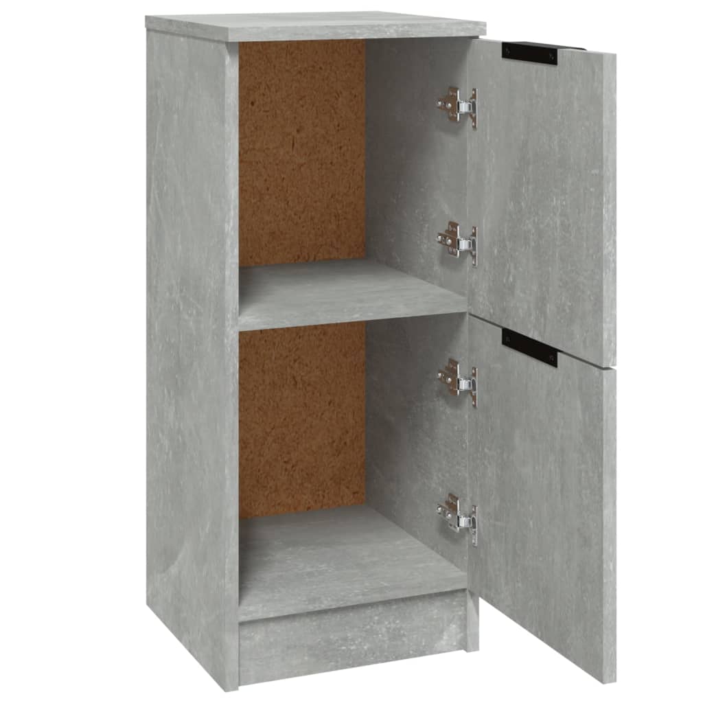 Dulapuri, 2 buc., gri beton, 30x30x70 cm, lemn compozit