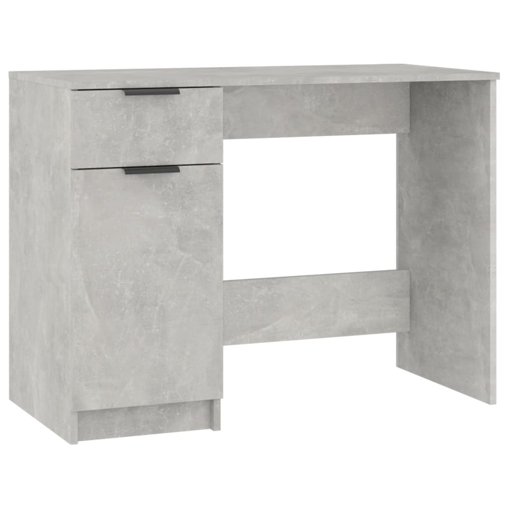 Desk, concrete gray, 100x50x75 cm, processed wood