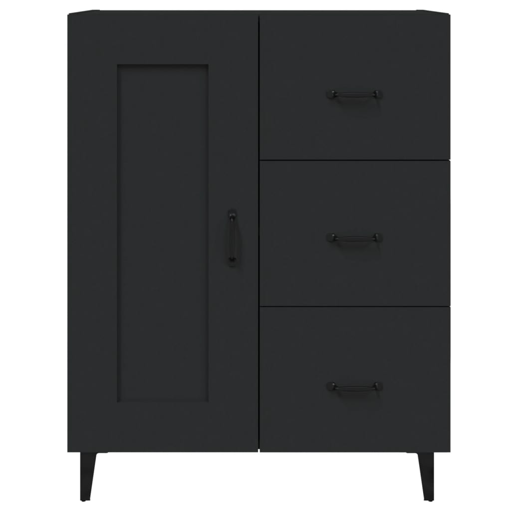 Dulap, negru, 69,5x34x90 cm, lemn prelucrat