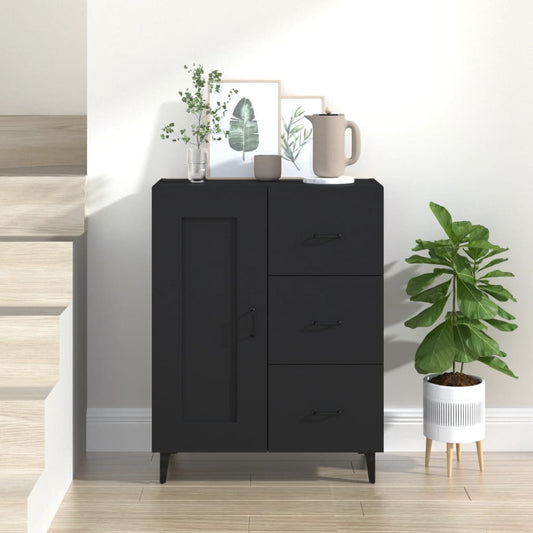 Dulap, negru, 69,5x34x90 cm, lemn prelucrat