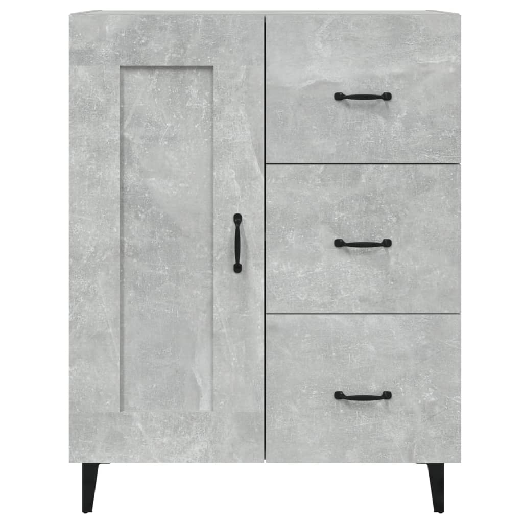 Dulap, gri beton, 69,5x34x90 cm, lemn compozit