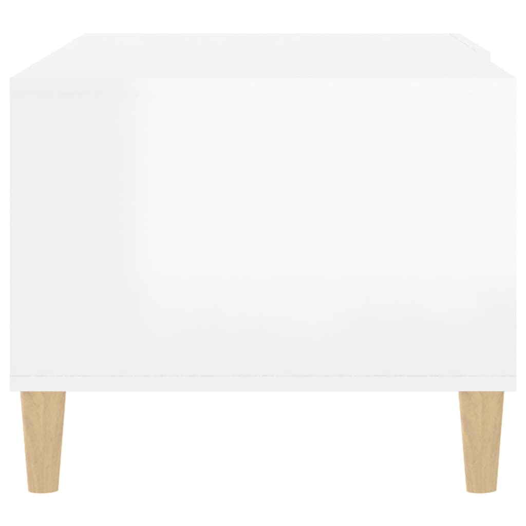 Coffee table, glossy white, 89.5x50x40 cm, processed wood