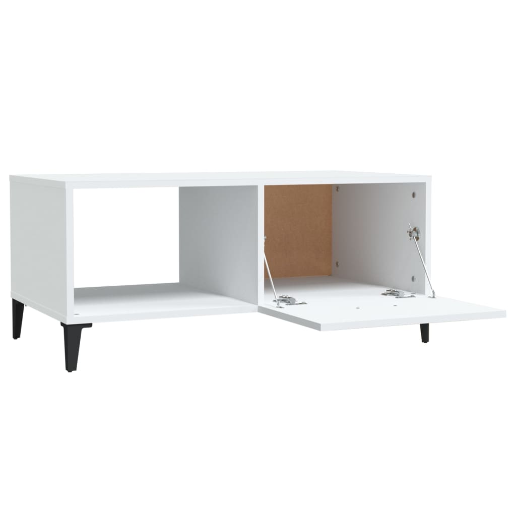 Coffee table, white, 90x50x40 cm, processed wood