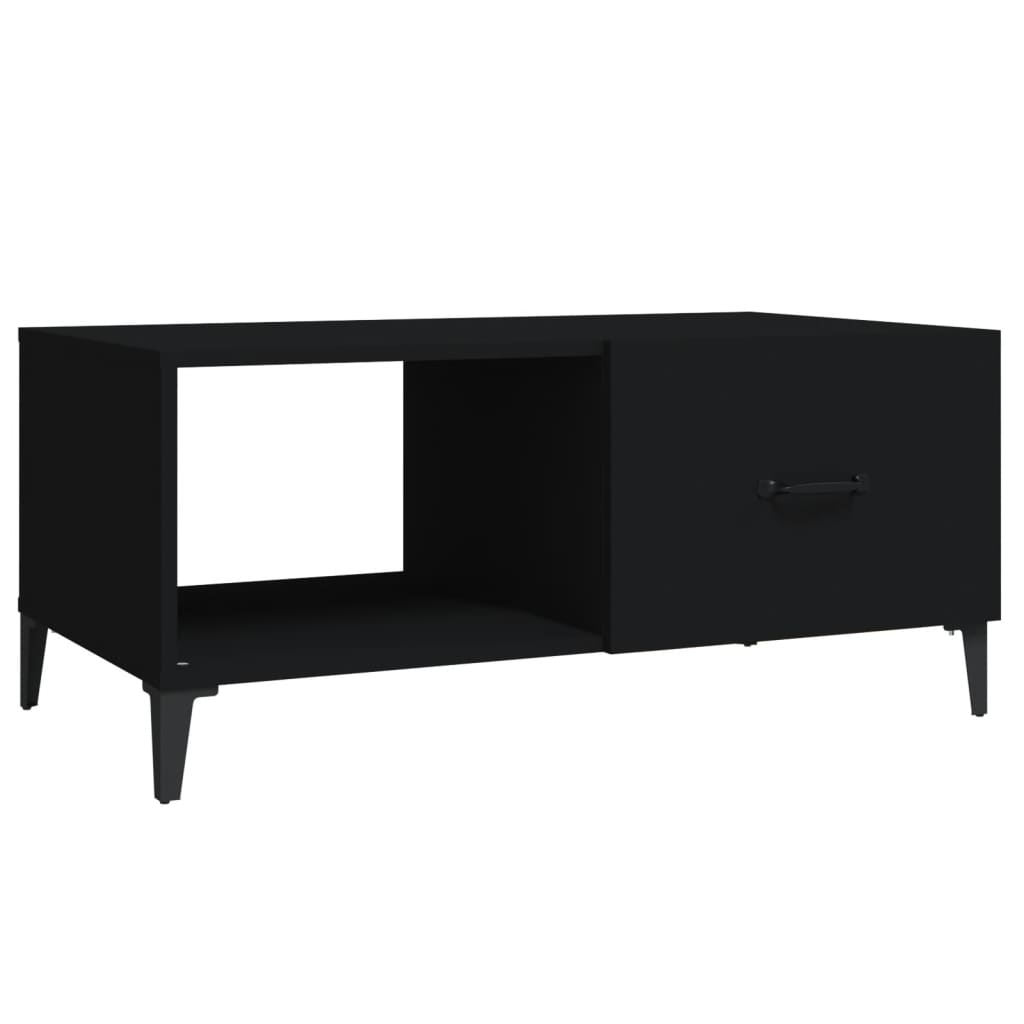Coffee table, black, 90x50x40 cm, processed wood