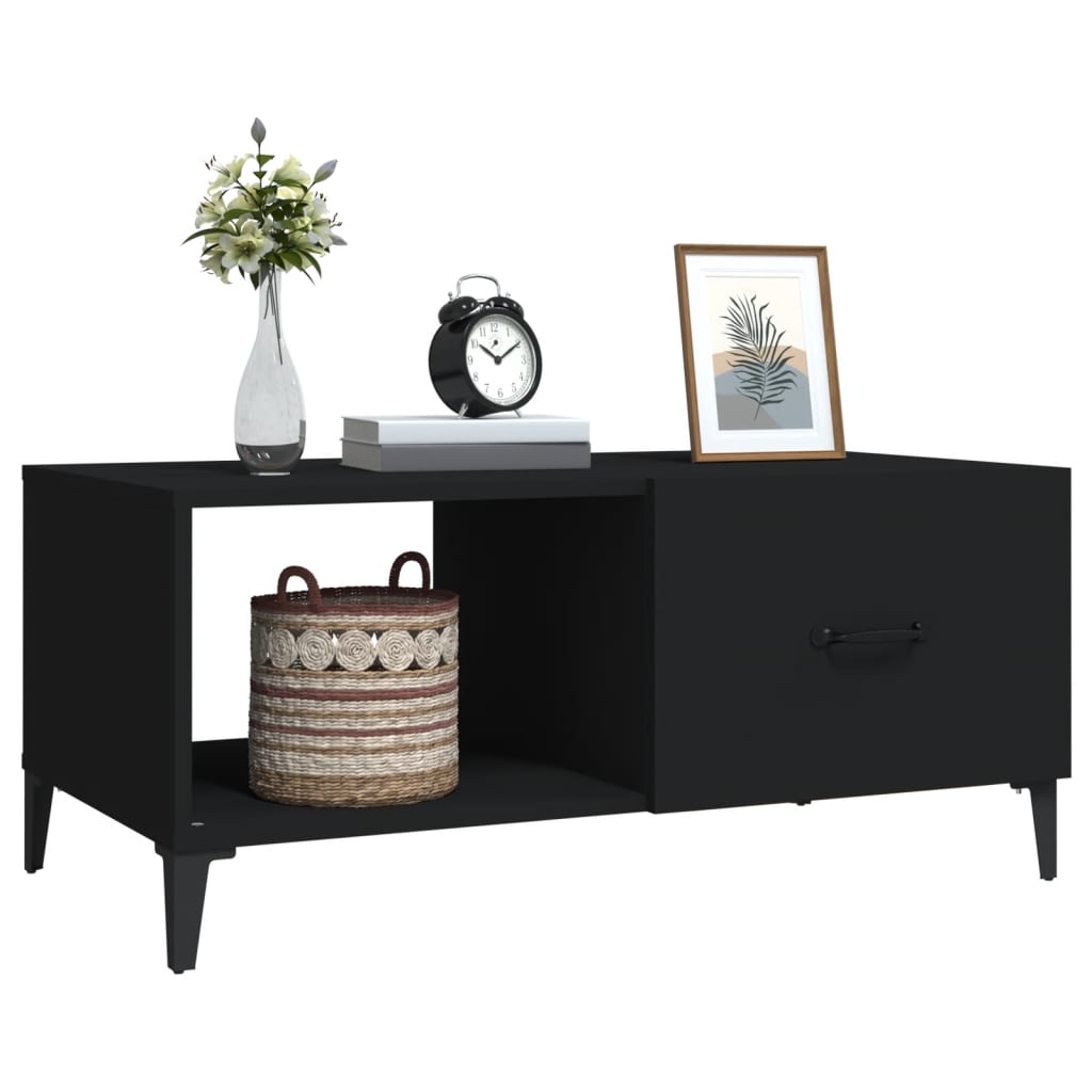 Coffee table, black, 90x50x40 cm, processed wood