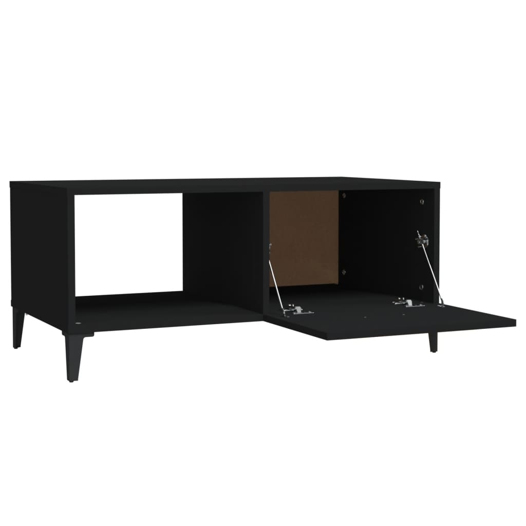 Coffee table, black, 90x50x40 cm, processed wood