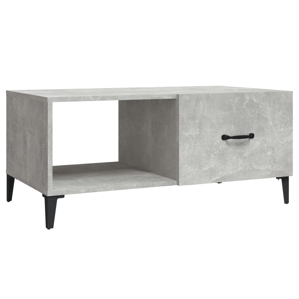 Coffee table, concrete gray, 90x50x40 cm, processed wood