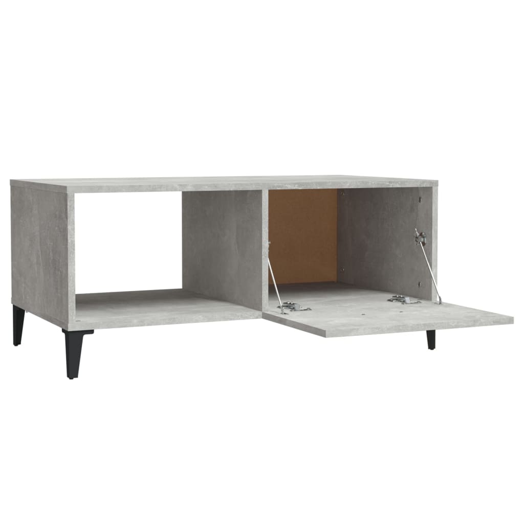 Coffee table, concrete gray, 90x50x40 cm, processed wood