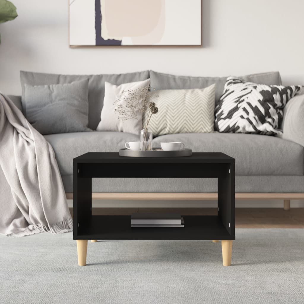 Coffee table, black, 60x50x40 cm, composite wood