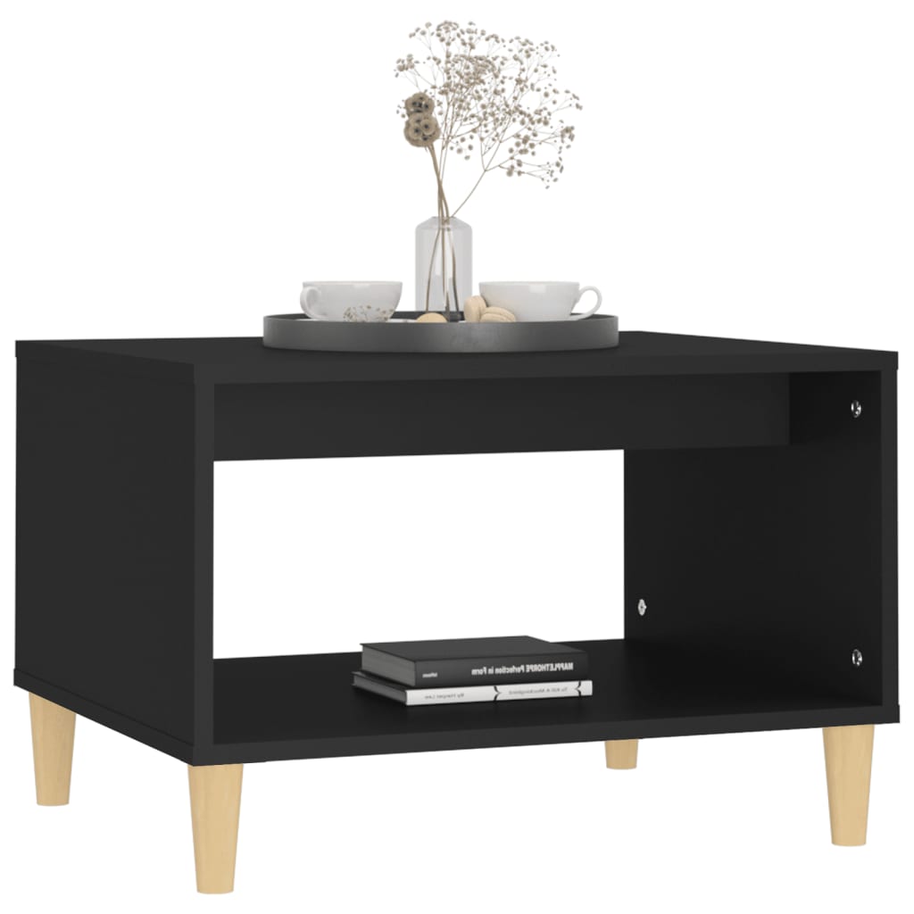 Coffee table, black, 60x50x40 cm, composite wood