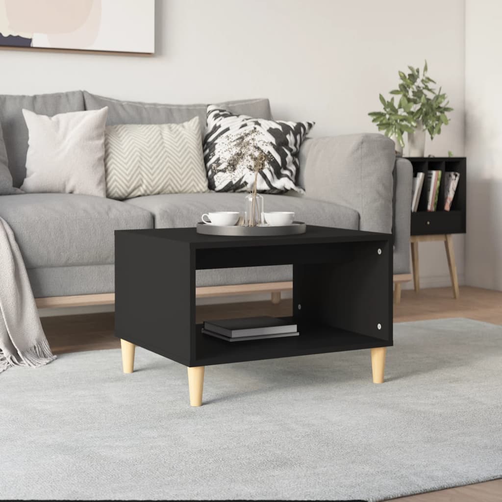 Coffee table, black, 60x50x40 cm, composite wood