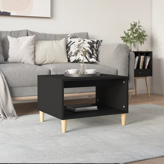 Coffee table, black, 60x50x40 cm, composite wood