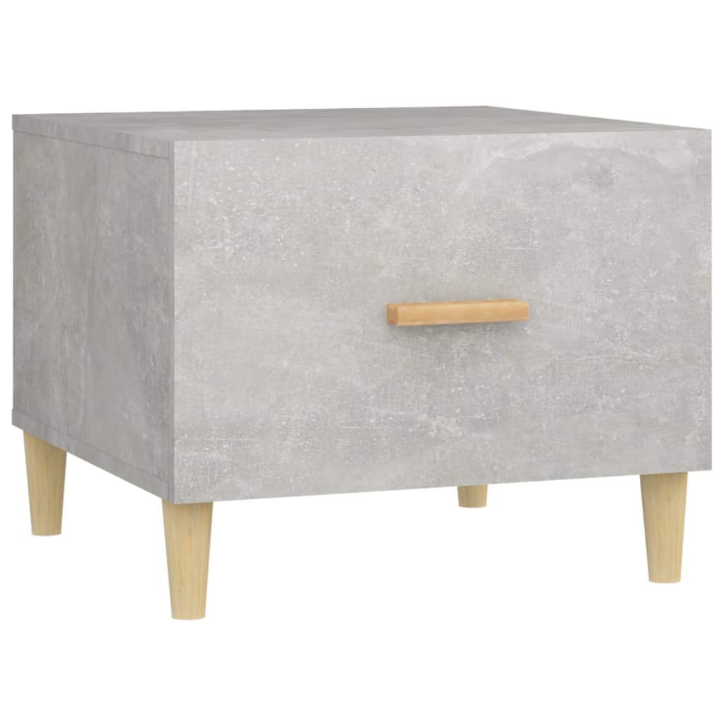 Măsuță de cafea, gri beton, 50x50x40 cm, lemn compozit