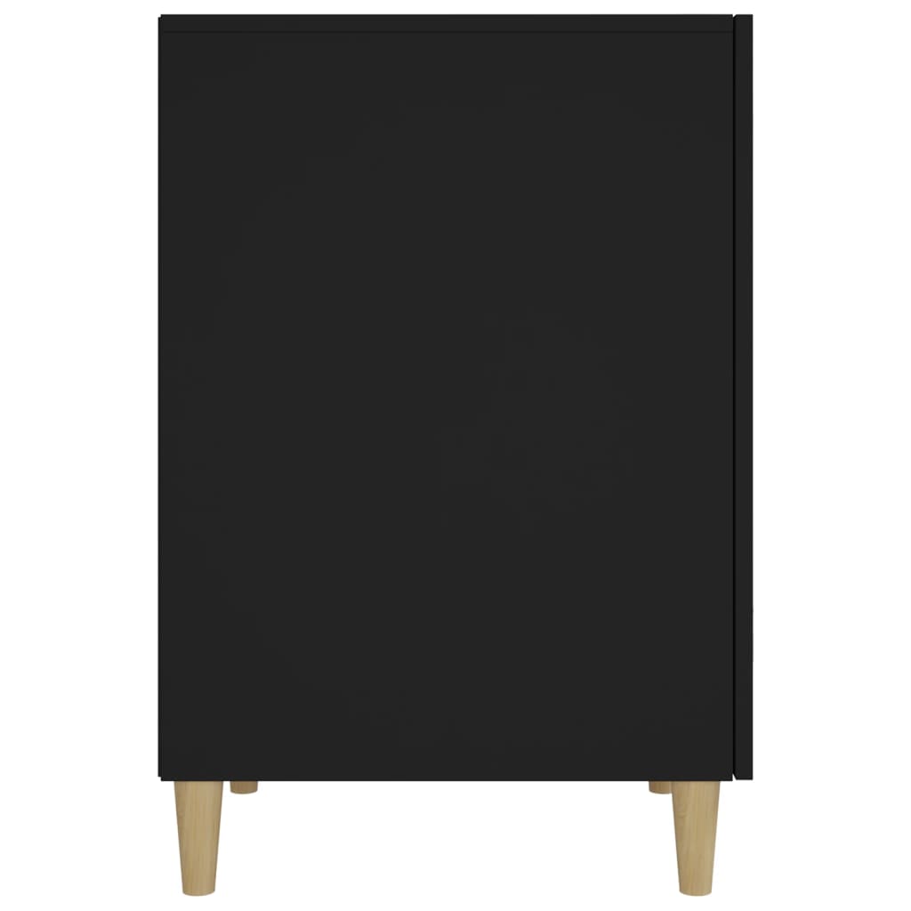 Desk, black, 140x50x75 cm, composite wood
